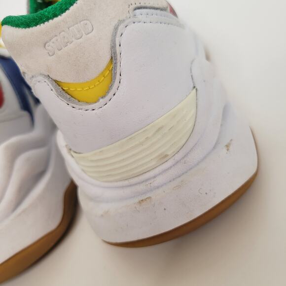 New Balance x Staud 51/40 Sneakers White Leather Colorblock Throwback Men 5.5 - Picture 11 of 11